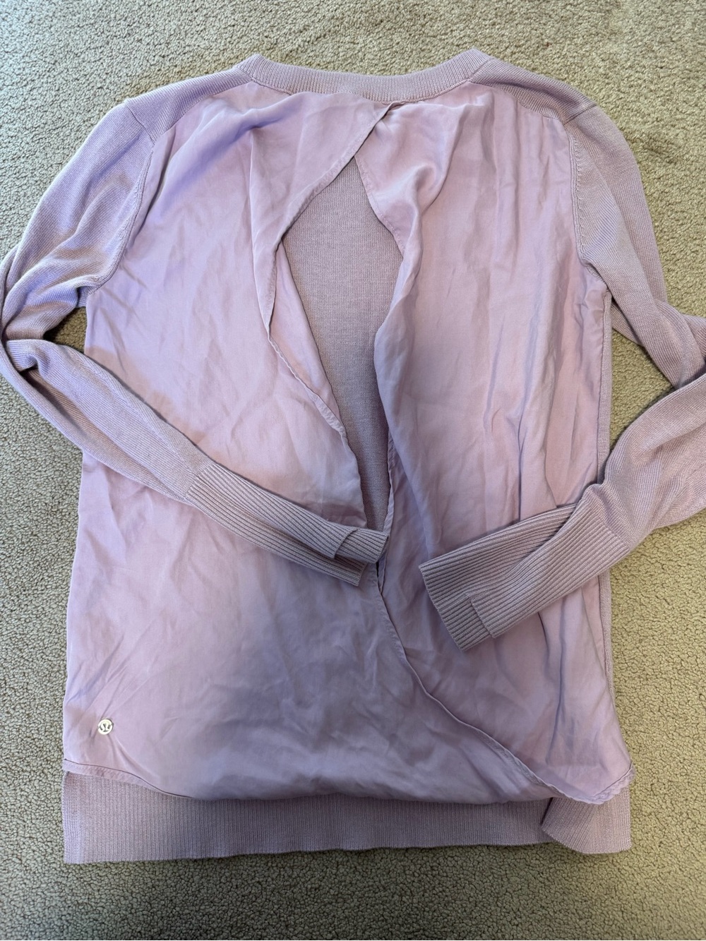 lululemon athletica Lilac Open-Back Scoop Neck Sweater